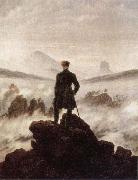 Caspar David Friedrich Wanderer Watching a sea of fog oil painting reproduction